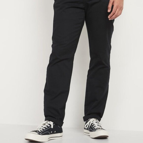 OLD Navy Athletic Ultimate Built-In Flex Chino Pants Men. Black Jack 44x30 New - Picture 1 of 2